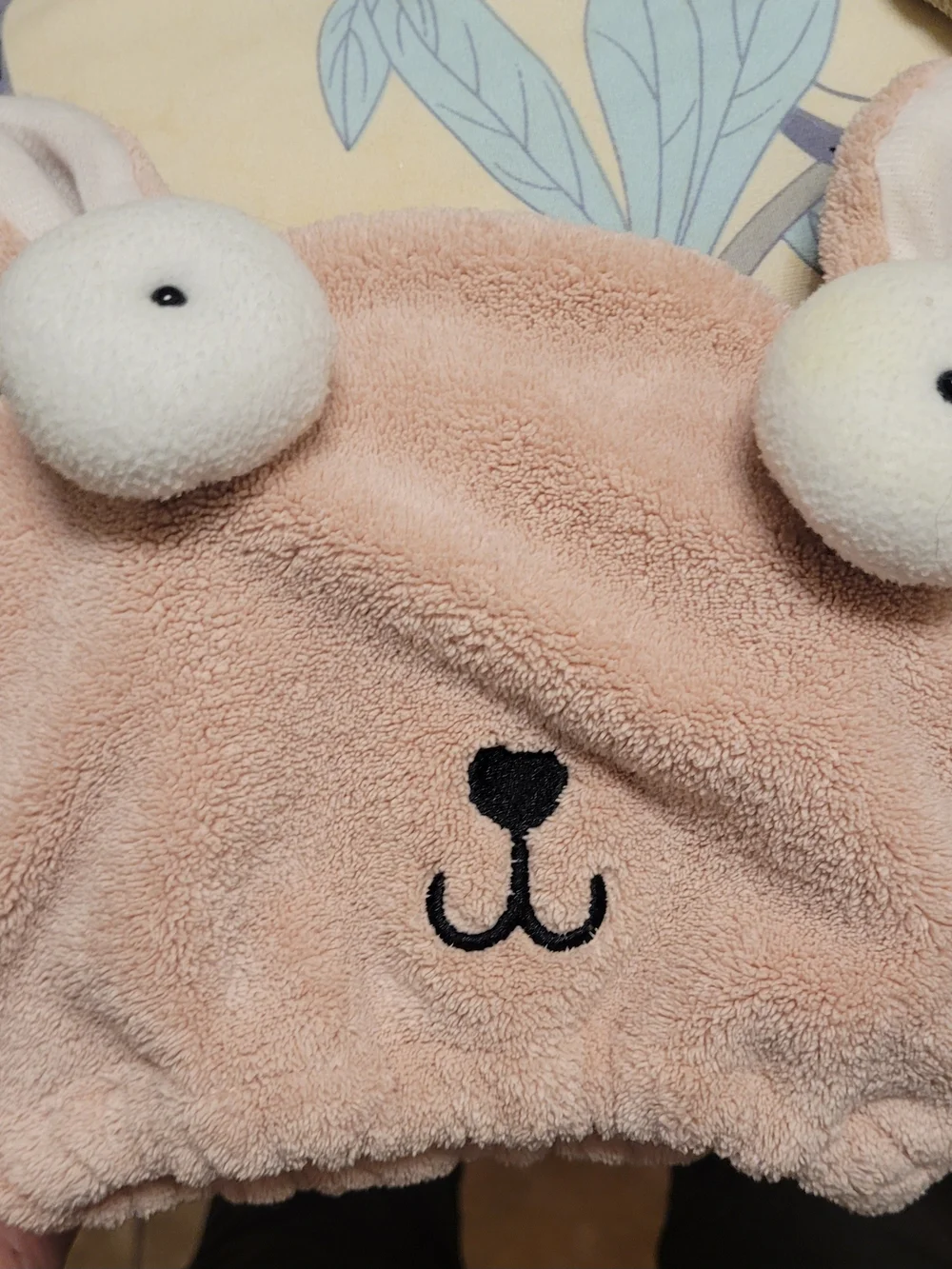5/$25 Kids Plush Bunny Hair Wrap - Pink